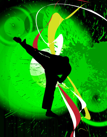 Karate illustrationの写真素材