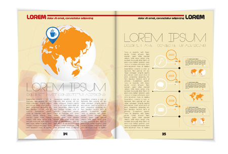 Magazine layout, vectorのイラスト素材