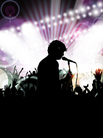 Concert illustration. Vector illustrationのイラスト素材