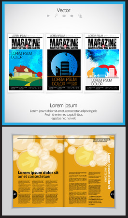 Magazine layout. Editable vectorのイラスト素材