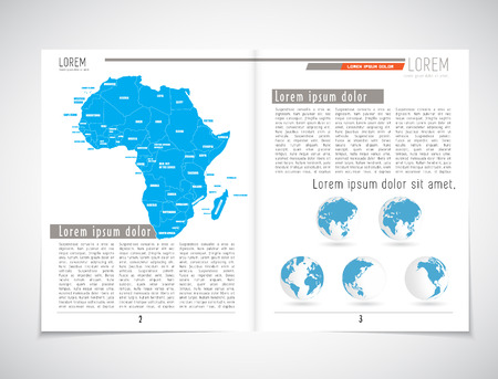 Magazine layout. Editable vectorのイラスト素材