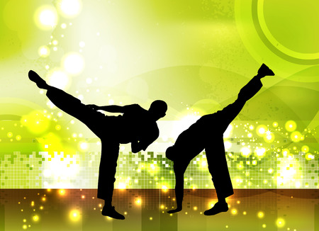 Martial arts fighter. Vectorのイラスト素材