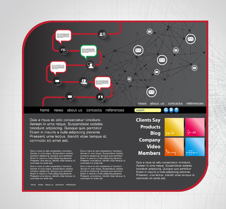 website templateのイラスト素材