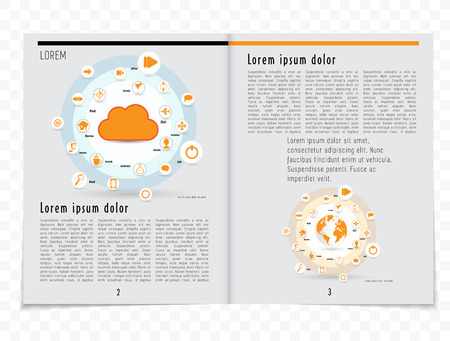 Magazine layout, vectorのイラスト素材