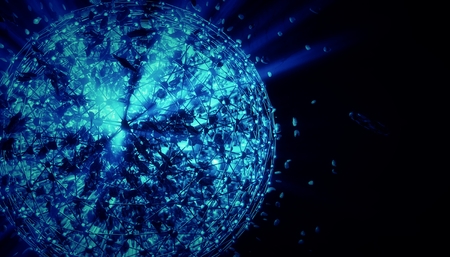 3d explosion backgroundの写真素材