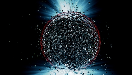 3d explosion backgroundの写真素材