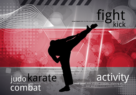 Karate training, vectorのイラスト素材