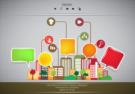 city skylineのイラスト素材