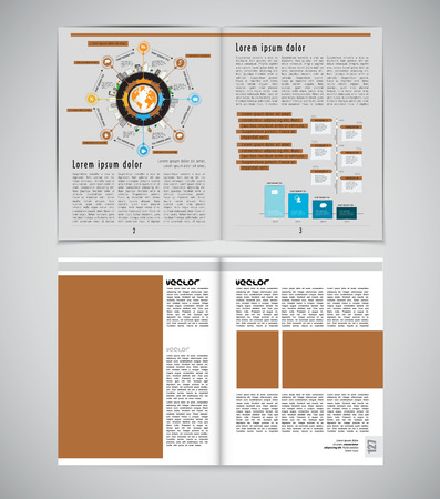 Magazine layout, vectorのイラスト素材