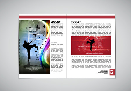 Magazine layout, vectorのイラスト素材
