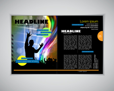 Magazine layout. Editable vectorのイラスト素材