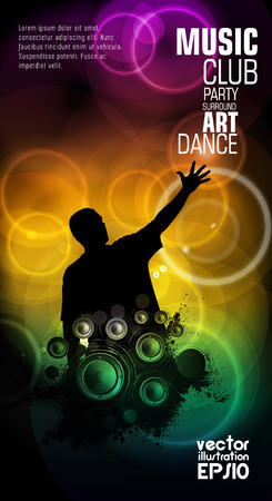 Disco party. Music event background for poster or bannerのイラスト素材