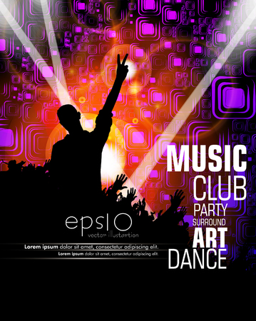 Disco party. Music event background for poster or bannerのイラスト素材