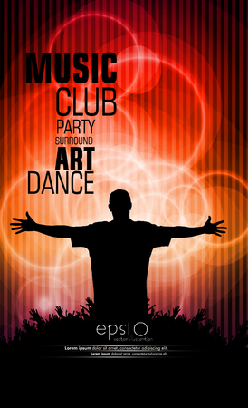 Disco party. Music event background for poster or bannerのイラスト素材