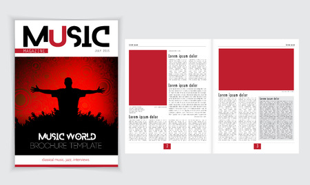 Magazine layout, vectorのイラスト素材