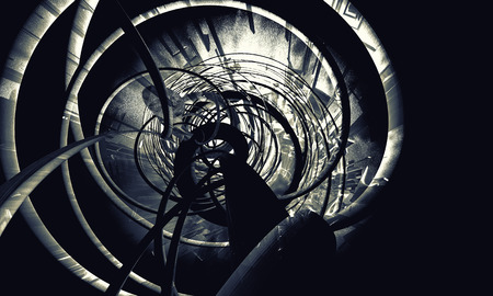 3D technology abstract backgroundの写真素材