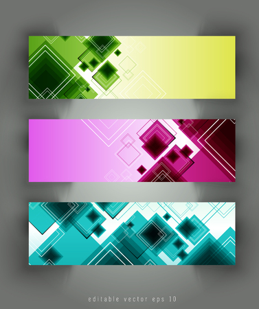 Abstract backgrounds with vector design elements. Banner setのイラスト素材