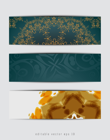 Abstract backgrounds with vector design elements. Banner setのイラスト素材