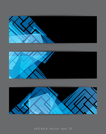 Set of three abstract bannersのイラスト素材