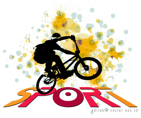 BMX rider. Vector design.のイラスト素材