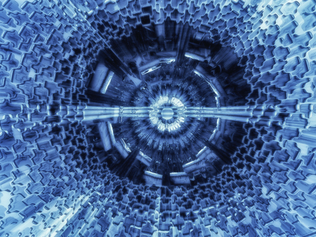 3D cyber futuristic backgroundの写真素材