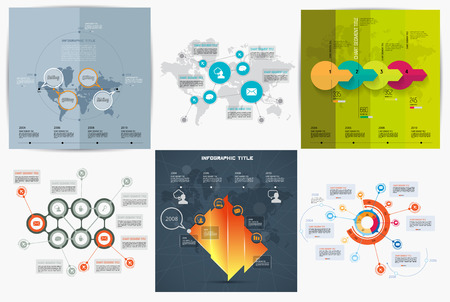 Collection of infographic vector design templatesのイラスト素材