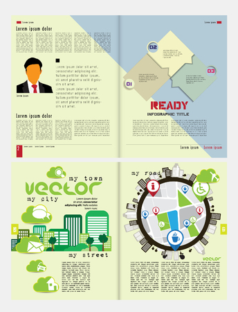 Vector brochure template designのイラスト素材