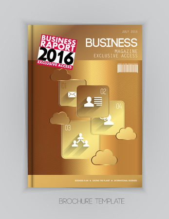 Business magazine cover layout, vectorのイラスト素材