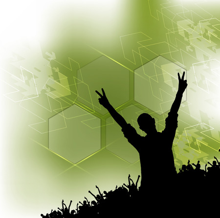 Crowd of people dancingのイラスト素材