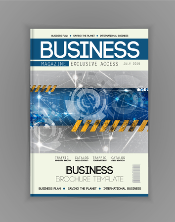 Business magazine cover, vectorのイラスト素材