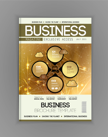 Business magazine cover, vectorのイラスト素材