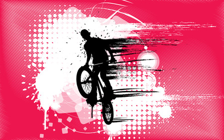 BMX rider vectorのイラスト素材