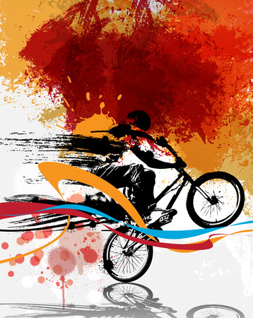 BMX biker. Vectorのイラスト素材