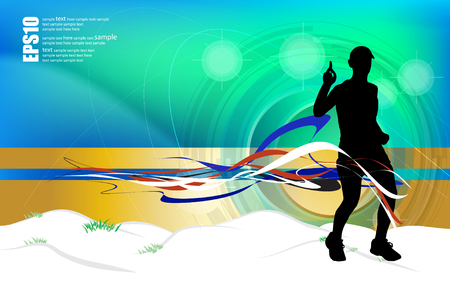 marathon runnerのイラスト素材