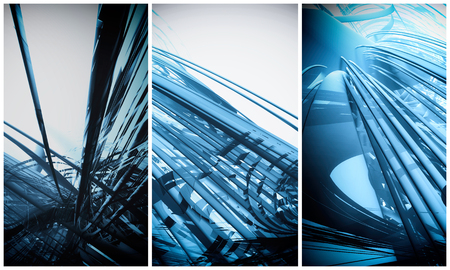 3D rendering, futuristic background for bannerの写真素材