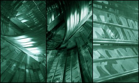 3D rendering, futuristic background for bannerの写真素材