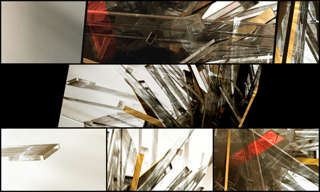 3D rendering, futuristic background for banner