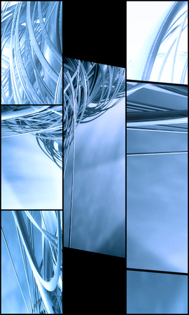 3D rendering, futuristic background for banner