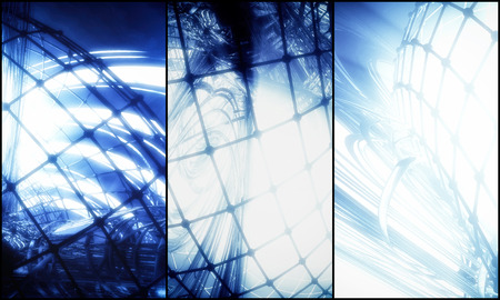 3D rendering, futuristic background for banner