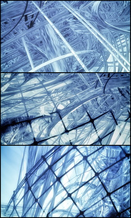 3D rendering, futuristic background for bannerの写真素材