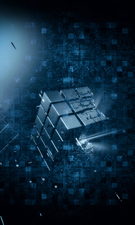 3D futuristic background