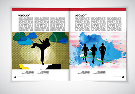 magazine layoutのイラスト素材