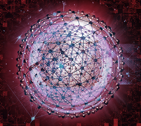 3D rendering, futuristic backgroundの写真素材