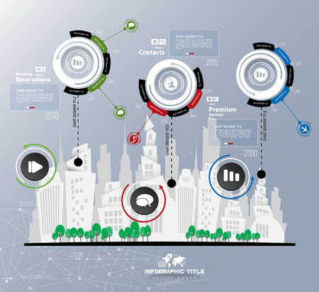 Vector Infographic elementsのイラスト素材