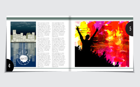 Magazine layout, vectorのイラスト素材