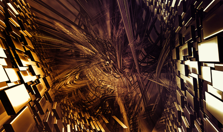 3D rendering of abstract technology backgroundの写真素材