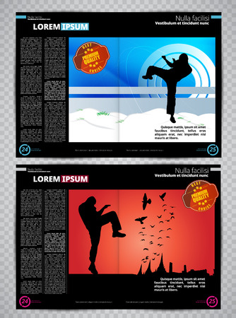 Modern magazine layout template, vectorのイラスト素材