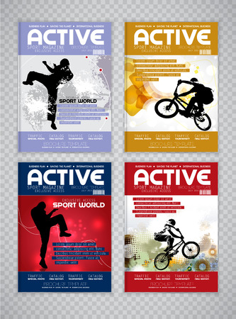 Modern magazine layout template, vectorのイラスト素材