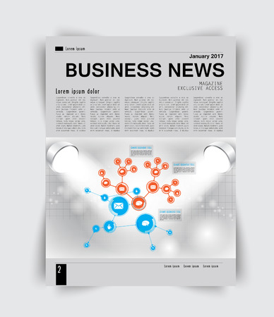 Magazine layout, vectorのイラスト素材