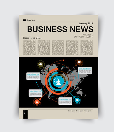 Magazine layout, vectorのイラスト素材
